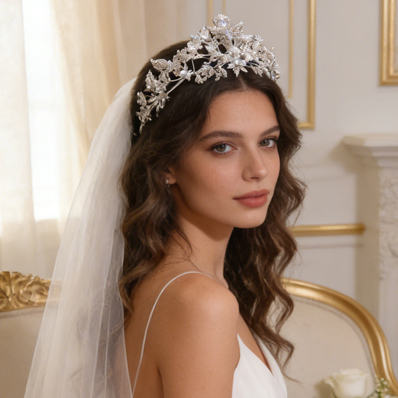 Glamorous Crystal Tiara Hairband – Sparkling Bridal Crown for Weddings, Parties & Special Occasions