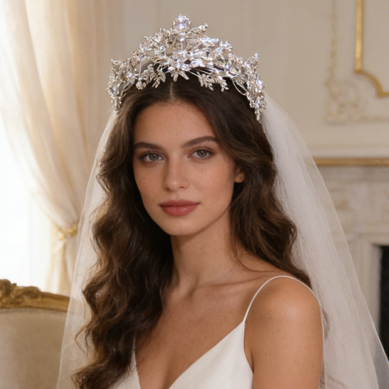 Glamorous Crystal Tiara Hairband – Sparkling Bridal Crown for Weddings, Parties & Special Occasions