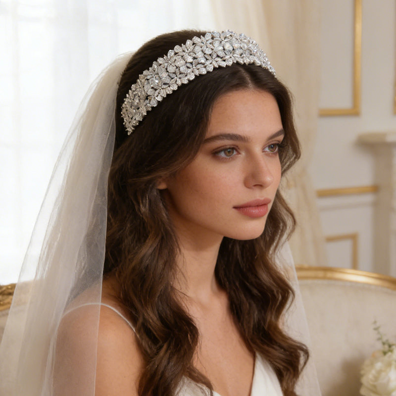 Glamorous Zircon Headband Bridal Crown Hairband Accessories for Weddings, Parties & Special Occasions