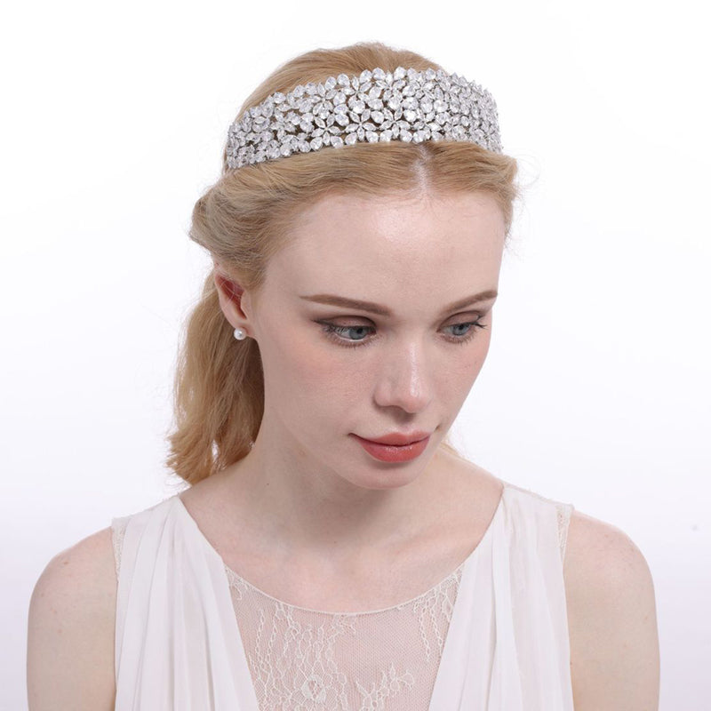 Glamorous Zircon Headband Bridal Crown Hairband Accessories for Weddings, Parties & Special Occasions